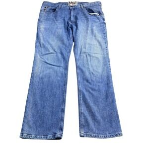 Ariat  M4 Low Rise Straight Leg Men's 40x32 Blue Denim Jeans Cowboy Western Work